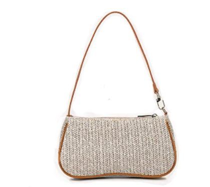 Photo 1 of GL-Turelifes Small Straw Bags Summer Beach Bag Casual Clutch Shoulder Tote HandBag with Zipper Closure for Women
