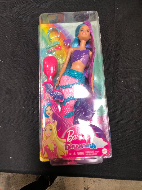 Photo 2 of Barbie Dreamtopia Mermaid Doll (13-inch) with Extra-Long Two-Tone Fantasy Hair, Hairbrush, Tiaras and Styling Accessories, Gift for 3 to 7 Year Olds