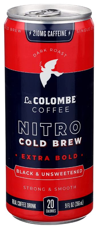 Photo 1 of 12 pack - LA COLOMBE Extra Bold Nitro Cold Brew/Cold Brew Brazilian Coffee, 9 FZ EXP 04/2022