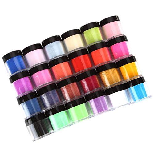 Photo 1 of 24 Colors Acrylic Nail Art Tips UV Gel Carving Powder Dust Design Decoration Creative Imaginative Nail Art Decoration 3D DIY Decoration Set, US STOCK
