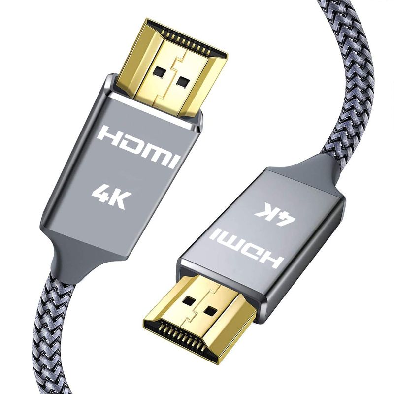 Photo 1 of 4K HDMI Cable 6.6 ft,Capshi High Speed 18Gbps HDMI Cable,4K, 3D, 2160P, 1080P, Ethernet - 28AWG Braided HDMI Cord - Audio Return(ARC) Compatible UHD TV, Blu-ray, PS4, PS3, PC
