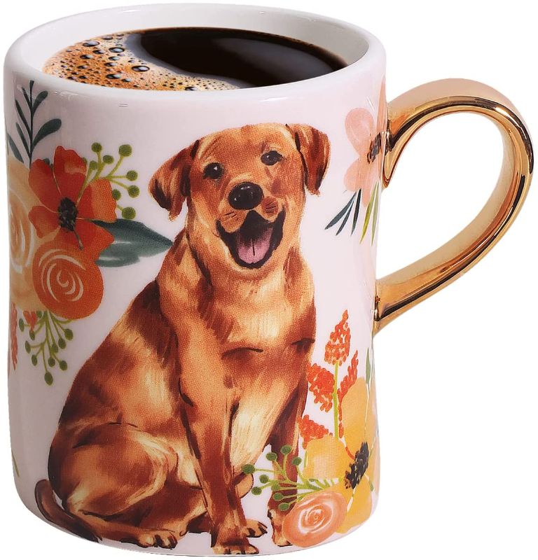 Photo 1 of Cute Golden Retrieverr Dog Mug,16 Ounce Large-sized Coffee Mug,Perfect Dog Lover Gift,Cute Novelty Ceramic Coffee Mug Present,Great Birthday or Christmas Gift for Friend or Coworker, Men and Women
