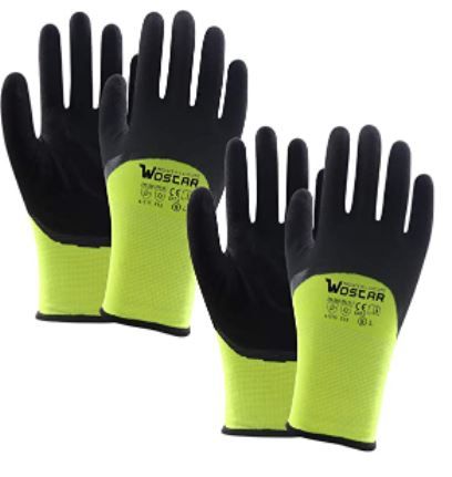 Photo 1 of Winter Nitrile Work Gloves Fleece Lined Waterproof Thermal Warm for Outdoor Ice Snow Tear Resistant Garden Gloves
- MEDIUM 