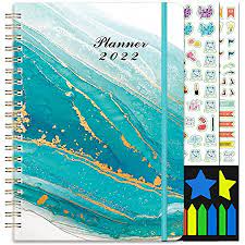 Photo 1 of Nitukany 2022 Planner - Academic Year Jan 2022 - Dec 2022, 8.5"x11" Daily Weekly Monthly Planner, Hardcover with Elastic Closure,Twin-Wire Binding,Thick Paper, Inner Pocket, Sticky Note Set