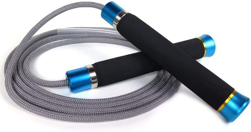 Photo 1 of YZHM Weighted Jump Rope for Women,Men,1LB Professional Skipping Rope.Heavy jump rope with Adjustable Tangle-Free Speed Rope ,Ball Bearing Aluminum Alloy foam Non-Slip Handle ,Great for Crossfit Training, Boxing, and MMA Workouts
