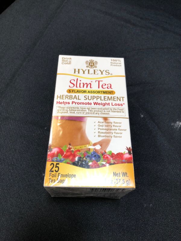 Photo 2 of  Hyleys 5 Flavor Assortment Slim Tea Bags, 0.05 oz, 25 count exp- 12/2023