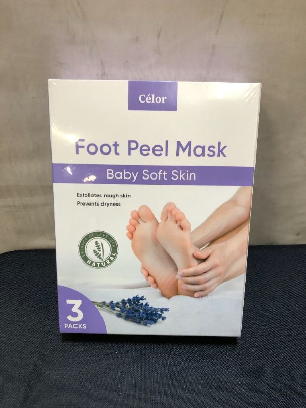 Photo 2 of ??Foot Peel Mask (3 Pairs) - Foot Mask for Baby soft skin - Remove Dead Skin | Foot Spa Foot Care for women Peel Mask with Lavender and Aloe Vera Gel for Men and Women Feet Peeling Mask Exfoliating