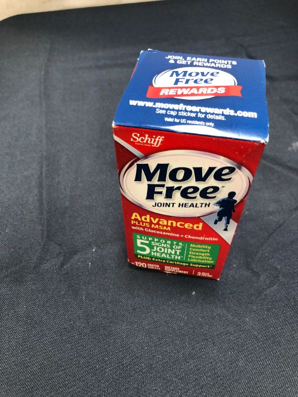 Photo 2 of  Move Free Advanced Plus MSM, 120 tablets - Joint Health Supplement with Glucosam exp- 07/2024