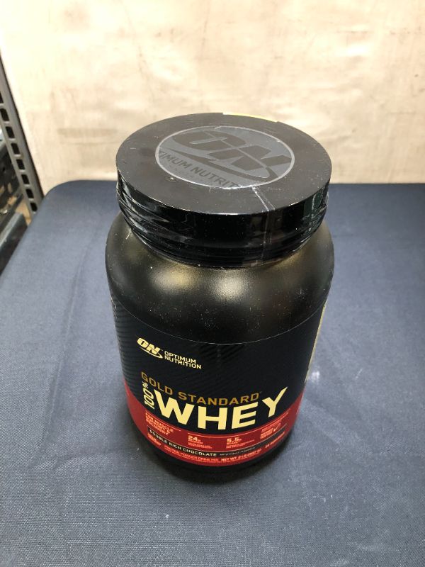 Photo 2 of  Optimum Nutrition Gold Standard 100% Whey Protein Powder, Double Rich Chocolate,exp- 10/2023