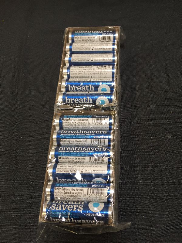 Photo 2 of  BREATH SAVERS Peppermint Flavored Sugar Free Breath Mints, Bulk Mint Candy, 0.75 exp- 12/2021