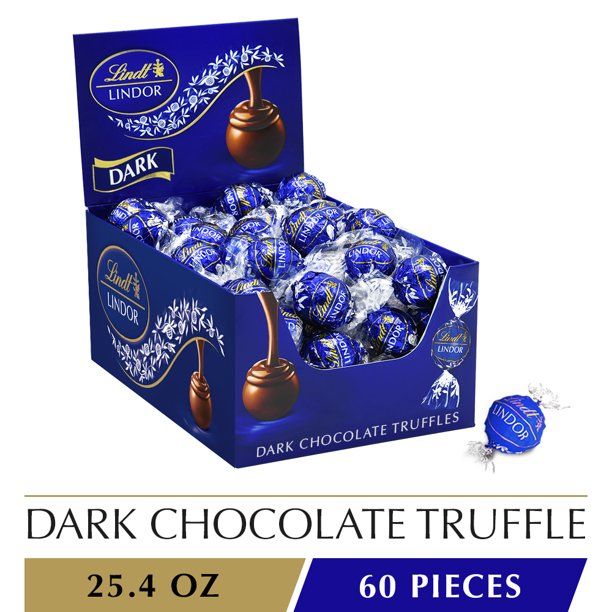 Photo 1 of  Lindt LINDOR Dark Chocolate Truffles, 25.4 oz, 60 Count BB - 10/2021