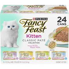 Photo 1 of (24 Pack) Fancy Feast Grain Free Pate Wet Kitten Food Variety Pack, Kitten Class exp- may 2022