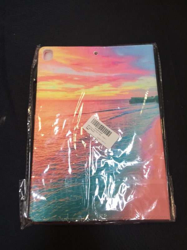 Photo 2 of AKHIOK for iPad 10.2 Case iPad 9th/8th/7th Generation Case ( 2021/2020/2019 ) Release, Slim Folio Protective Case Cover with Kickstand Auto Wake/Sleep for 10.2 inch - Sunset Beach