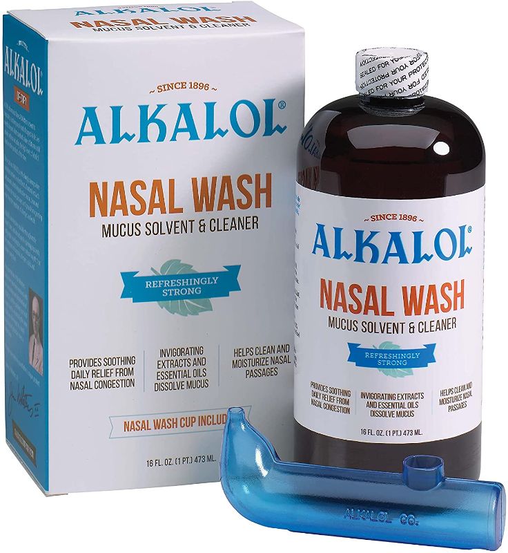 Photo 1 of Alkalol - A Natural Soothing Nasal Wash, menthol, 2 Piece Set 1 Count
EXP 07/2022