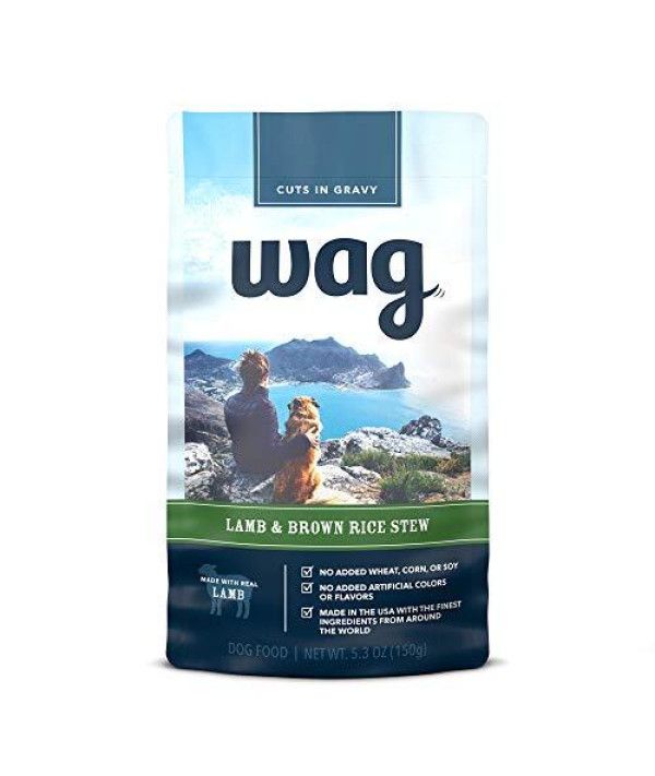 Photo 1 of 12 POUCHES  - 5.3 OZ EACH  Wag Wet Dog Food Topper Lamb and Brown Rice EXP JUNE 2023