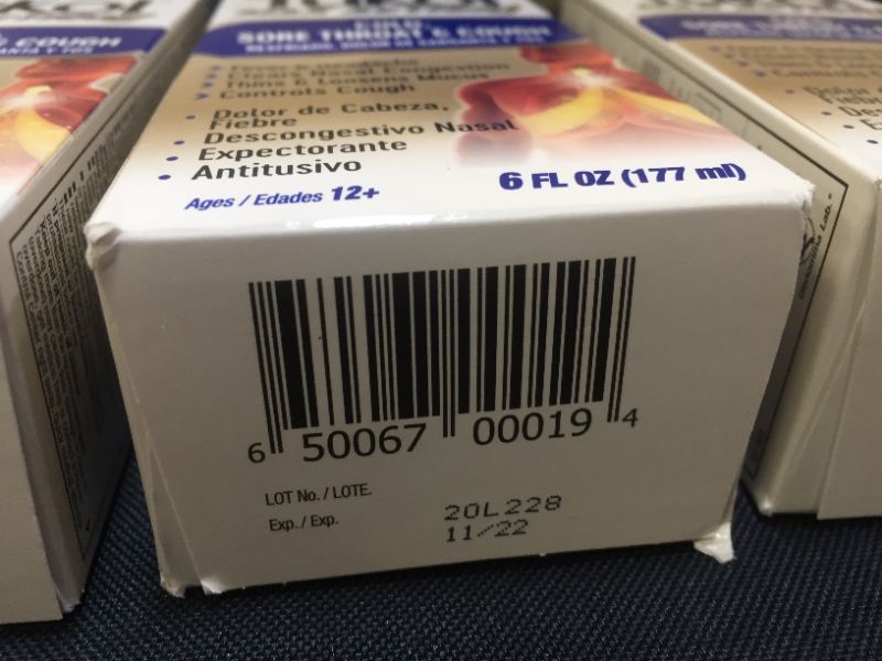 Photo 3 of 3 PACK - TUKOL Cough Suppressant and Nasal Decongestant Multi-Symptom Cold Relief Syrup - Maximum Strength, Fast Acting Formula, 6 Fl Oz
EXP 11/2022