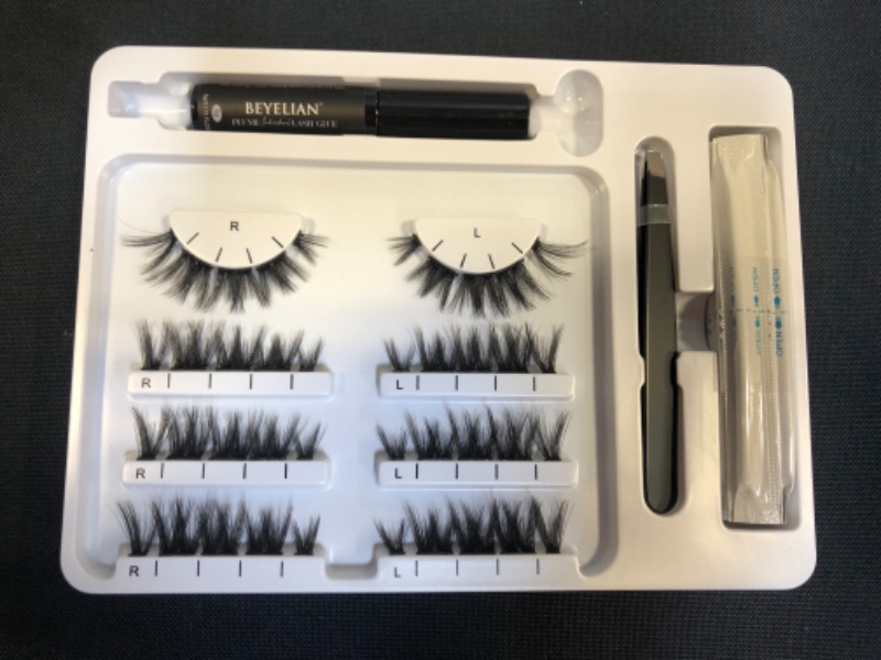 Photo 1 of DIY eyelash extension kit clusters lashes extension with cluster lash glue natural individual eyelashes 40pcs 2 pack 