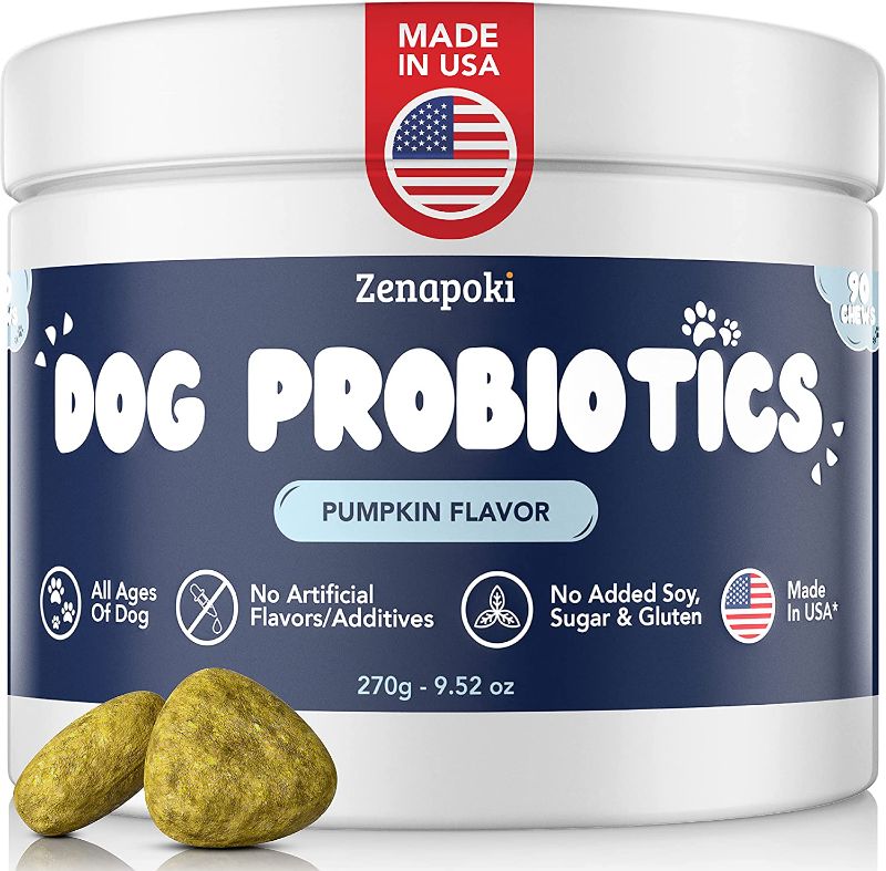 Photo 1 of Zenapoki - Probiotics for Dogs and Puppies - Fiber Supplement & Digestive Enzymes for Dogs - Pumpkin & Ginger - Pet Supplies for All Dogs
exp 12 2022