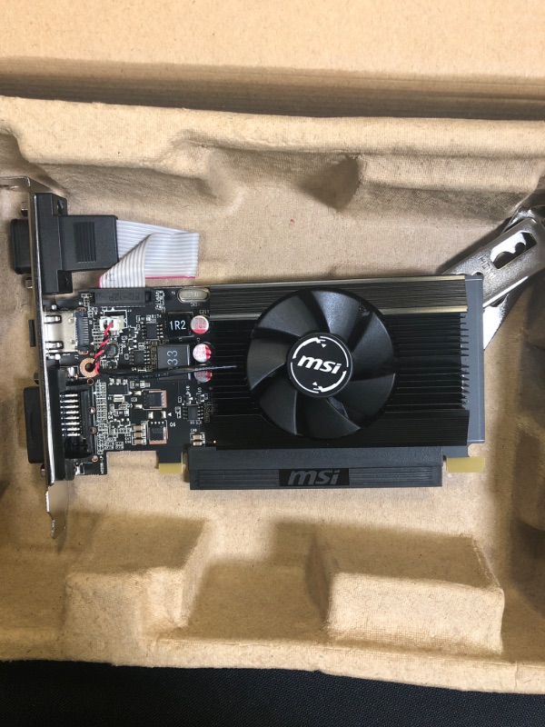 Photo 2 of MSI Gaming GeForce GT 710 2GB GDRR3 64-bit HDCP Support DirectX 12 OpenGL 4.5 Single Fan Low Profile Graphics Card (GT 710 2GD3 LP)
