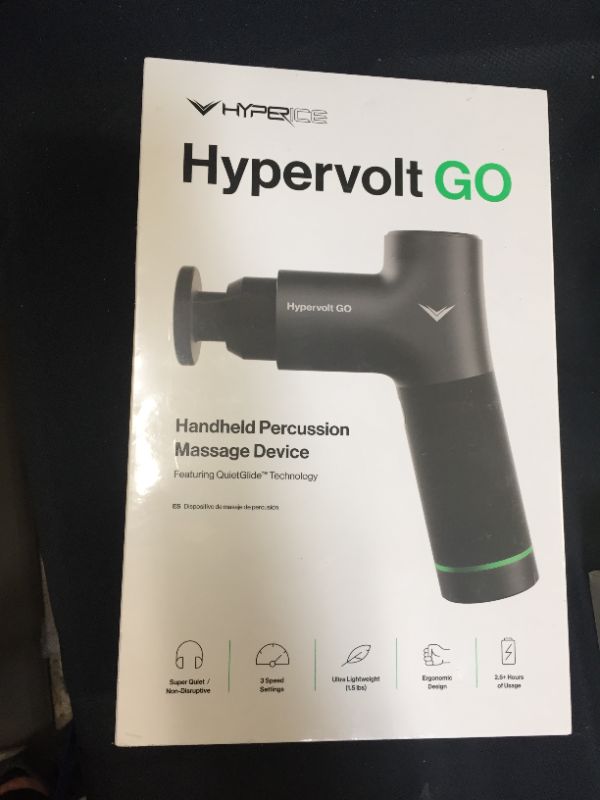 Photo 3 of Hyperice Hypervolt GO - Deep Tissue Percussion Massage Gun - Take Pain Relief and Sore Muscle Recovery on The GO with This Surprisingly Powerful, Whisper-Quiet Portable Handheld Electric Massager.
