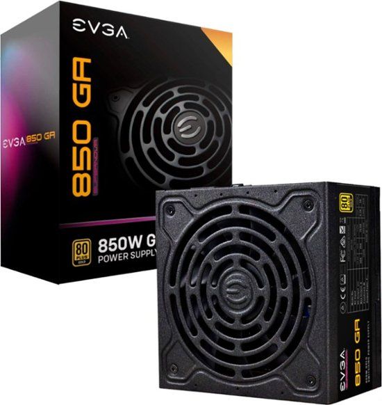 Photo 1 of EVGA - GA Series 850W ATX12V/ EPS12V 80 Plus Gold Fully Modular Power supply
