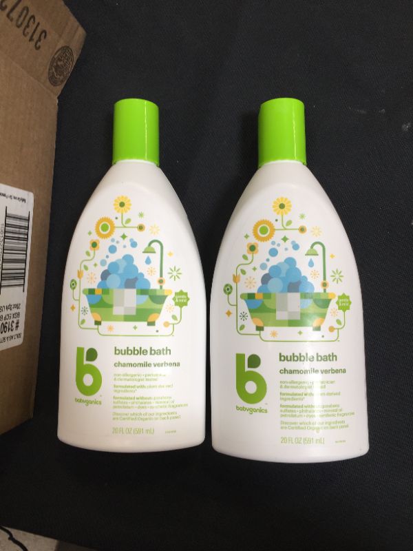 Photo 2 of 2 PACK - BabyGanics, Bubble Bath, Chamomile Verbena, 9 fl oz (266 ml)