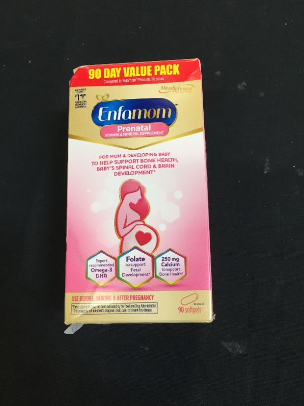 Photo 2 of Enfamom Prenatal Multivitamin Supplement for Pregnant and Lactating Women from Enfamil, 90 Softgels, Omega-3 DHA + Folate (as Folic Acid) + Calcium + Iron + Zinc + Biotin + Vitamin D + Vitamin C