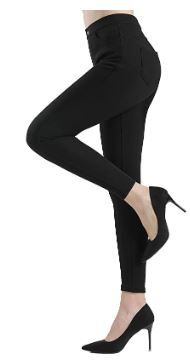 Photo 1 of SERIMINO Women's Fleece Lined Winter Leggings Stretch High Waist Pants Tummy Control with Pockets SIZE XL