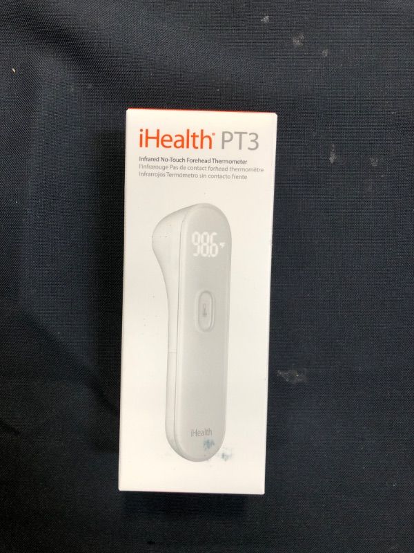 Photo 2 of iHealth No-Touch Forehead Thermometer, Digital Infrared Thermometer for Adults and Kids, Touchless Baby Thermometer, 3 Ultra-Sensitive Sensors, Large LED Digits, Quiet Vibration Feedback, Non Contact
