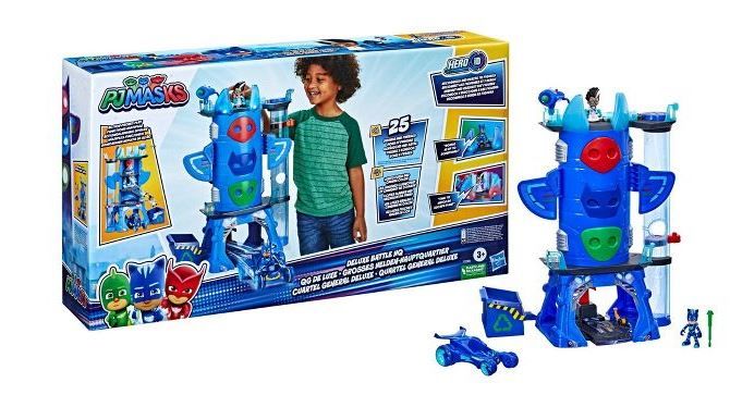 Photo 1 of PJ Masks Deluxe Battle HQ Playset, Preschool Toys, Playset with 2 Action Figures, Cat-Car Toy, and More, Playsets for Boys and Girls
