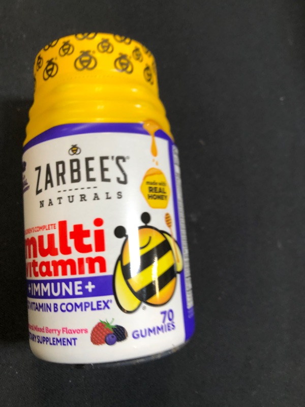 Photo 2 of Zarbee's Complete Kids Multivitamin Gummies + Immune Support, Children Vitamins Gummy with Vitamin A, C, D3, E, B6, B12, Folic Acid & Total B-Complex, 70 Count, EXP 07/2022