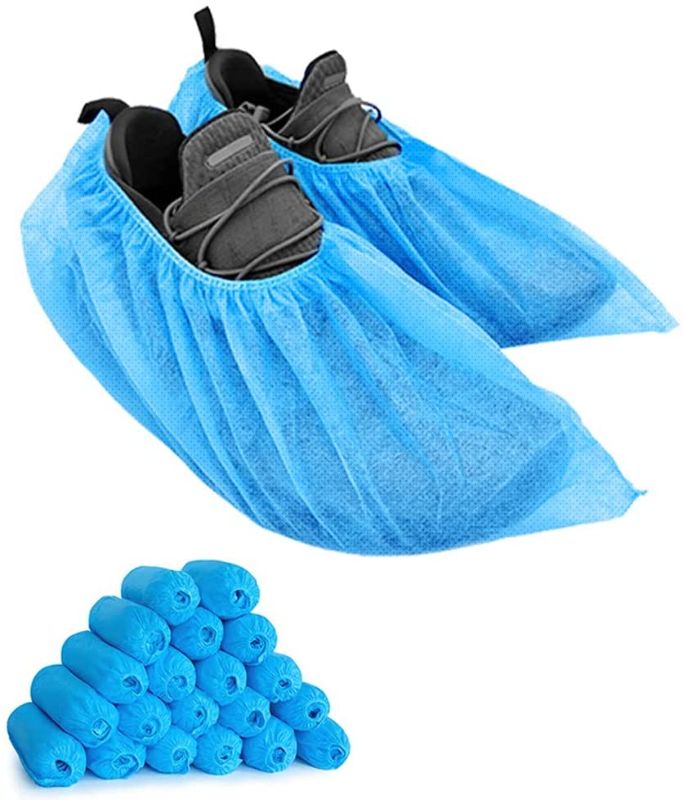 Photo 1 of 200 Packs Shoe Covers Disposable Non Slip, LyncMed Durable Shoe Cover Booties Covers ?Large Size,Fit most of People))
