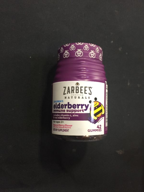 Photo 2 of Zarbee's Naturals Children's Elderberry Immune Support Gummies - Natural Berry - 42ct exp 07/2022


