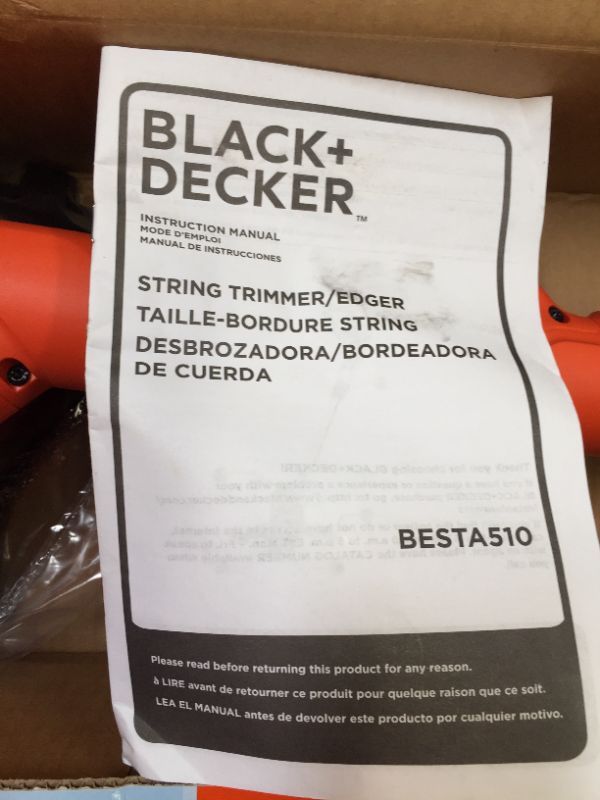 Photo 3 of BLACK+DECKER 6.5 Amps 14" String Trimmer/Edger