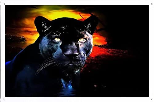 Photo 1 of World Animal Poster - Black Panther 22416 Tin Sign 8"x12"
