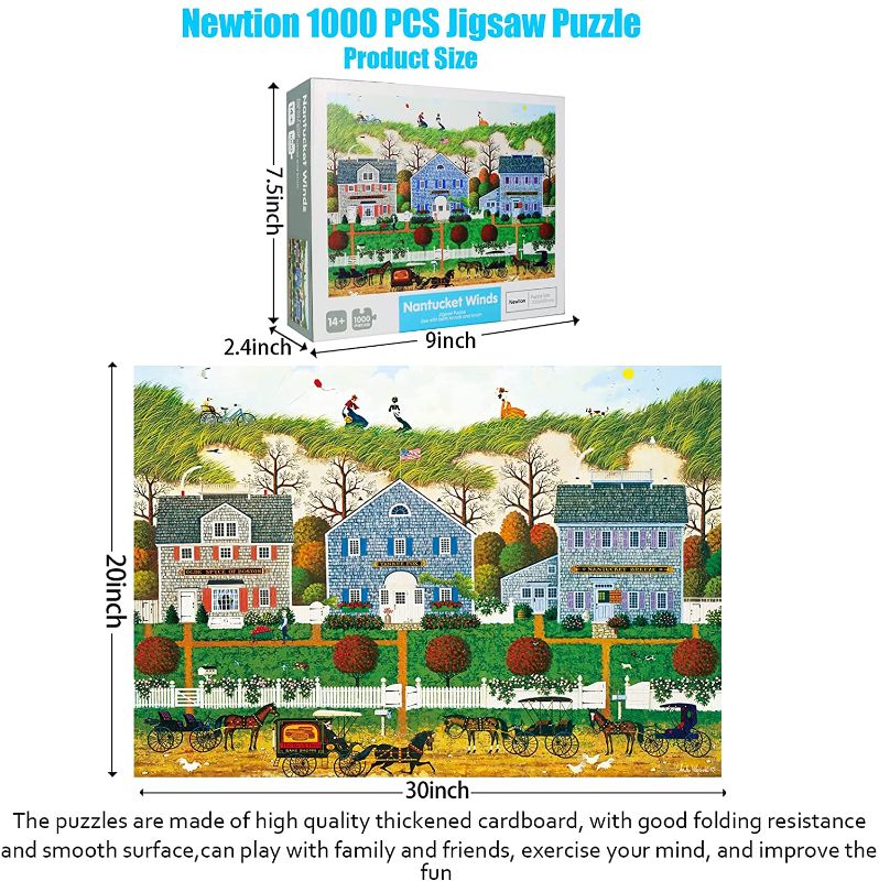 Photo 1 of Newtion 1000 PCS 30" x 20" Jigsaw Puzzle-Nantucket Winds Puzzle