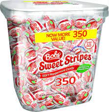 Photo 1 of  Bob's Sweet Stripes Peppermint Candy Tub, 62 Oz (350 Count)

exp - Oct 2024