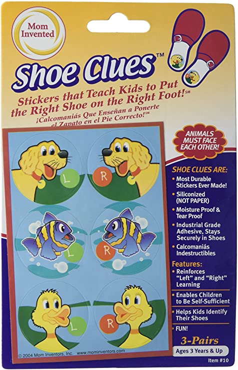 Photo 1 of Mom Invented Clues-for Learning Left & Right Shoes ( 2 pack ) 