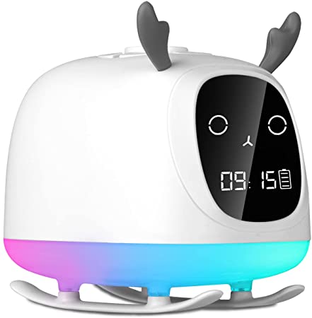 Photo 1 of Alarm Clocks for Kids Bedroom - Fotgear Kids Alarm Clock with 8 Colorful Night Light, Bluetooth Speaker, Snooze Function, Dual Alarms, Rechargeable Clocks for Kids Teens Girls Boys Toddler Bedrooms