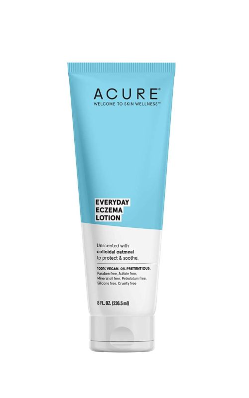 Photo 1 of Acure Everyday Eczema Lotion 100% Vegan for Sensitive & Easily Irritated Skin 2% Colloidal Oatmeal & Cocoa Butter, Unscented, 8 Fl Oz
