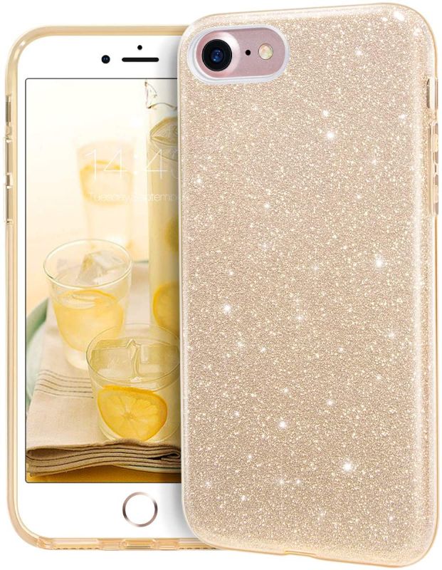 Photo 1 of MATEPROX iPhone Se 2022 case,iPhone SE 2020 case, iPhone 8 case,iPhone 7 Glitter Bling Sparkle Cute Girls Women Protective Case for 4.7" iPhone 7/8/SE (Gold)
2pack