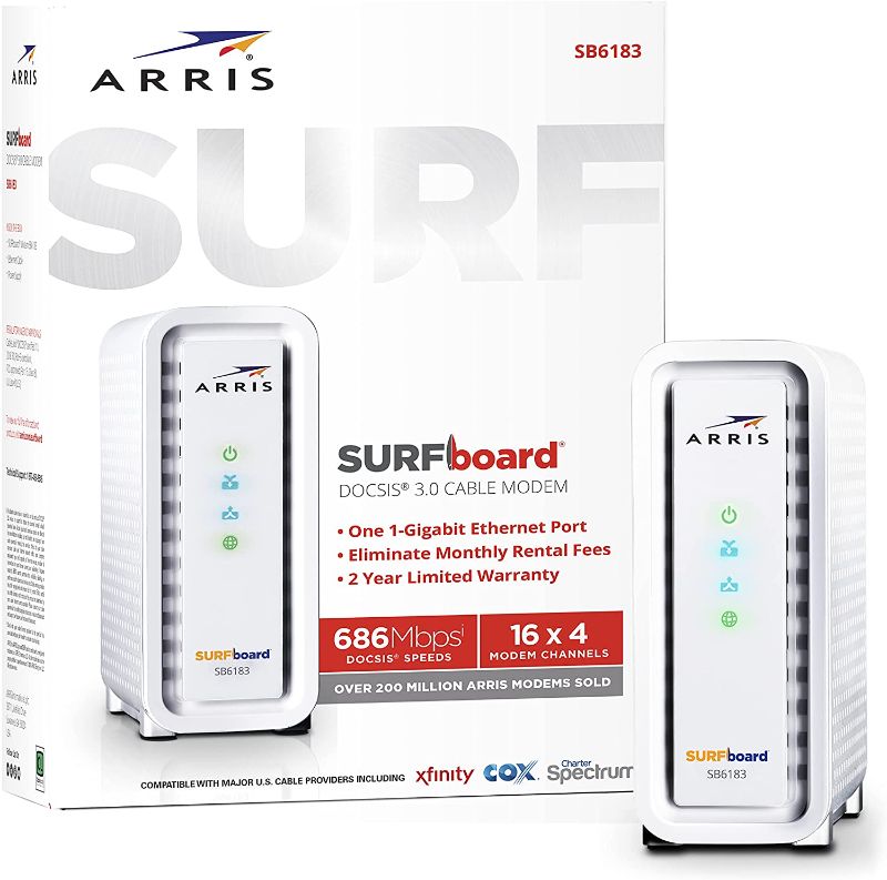 Photo 1 of ARRIS® Surfboard® SB6183 Cable Modem, White
