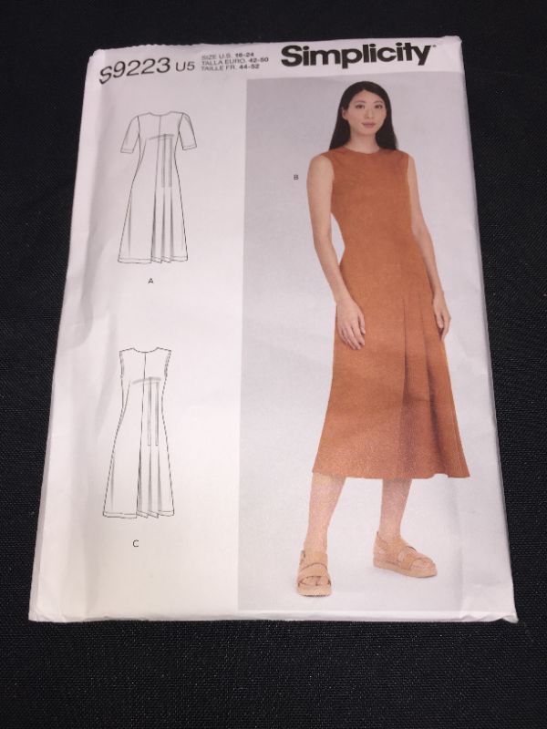 Photo 2 of Simplicity SS9223U5 Misses' Asymmetric Pleated Dress Sewing Pattern Kit, Design Code S9223, Sizes 16-24

