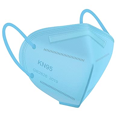 Photo 1 of Miuphro KN95 Face Mask, 5-Layer Design Cup Dust Safety KN95 Masks 50 Pack, Blue
