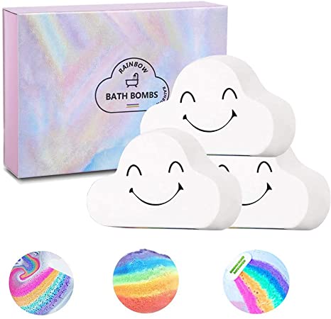 Photo 1 of 
Sagekia Magic Rainbow Bath Bombs 3 Pack, Organic Bath Bomb Gift Set Size 6.35oz, Bath Bombs for Kids, Perfect Birthday Gifts for Mom, Kids or Girls