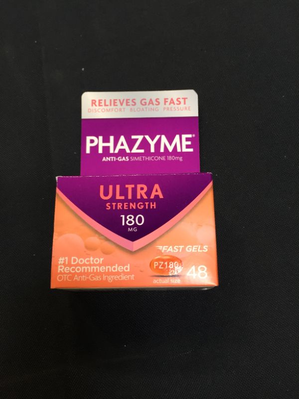 Photo 2 of  Phazyme Ultra Strength Softgel 180 mg 48 each exp- 09/22

