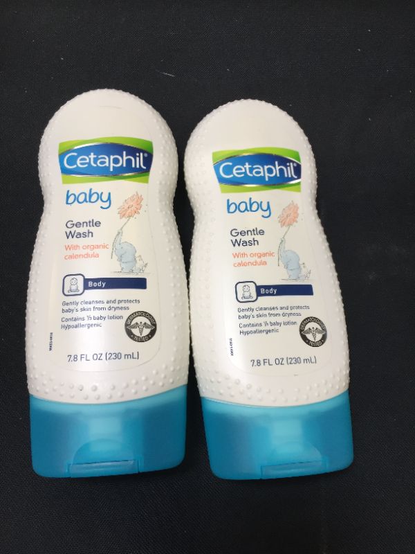 Photo 2 of Cetaphil Baby Body Wash with Lotion & Organic Calendula, Soothes Dry, Sensitive Skin for Everyday Use, Gentle Fragrance, Soap Free, Hypoallergenic, 7.8 Fl Oz (packaging may vary) --- 2 PACK 
