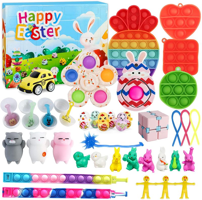 Photo 1 of ALLCOLOR Easter Advent Calendar for Kids 25 Days Easter Fillers Gifts Toys Countdown Calendar Toys for Kids with Easter Toy Set
