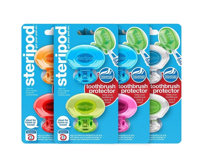 Photo 1 of 4 Pack Steripod Clip-On Toothbrush Protector
