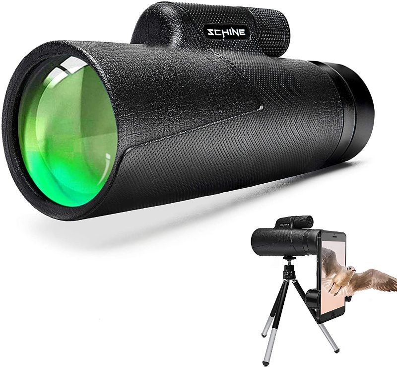 Photo 1 of 12X50 Monoculars Telescope for Adults,IPX7 Waterproof HD Monocular for Bird Watching with Smartphone Holder & Tripod for Wildlife Hunting Camping Travelling